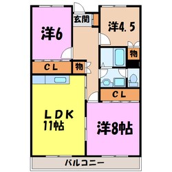 高井ハイツ（高崎市中居町）の物件間取画像